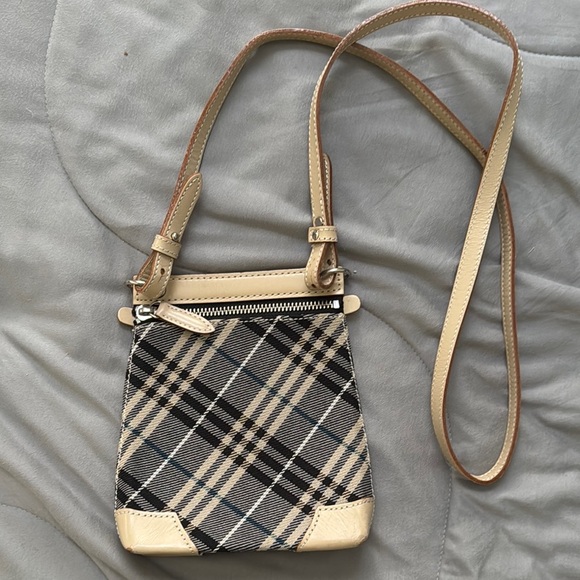 NWOTBurberry Blue Label Nova Check in Black &  Tan Crossbody Bag  (Rare) - Picture 1 of 5